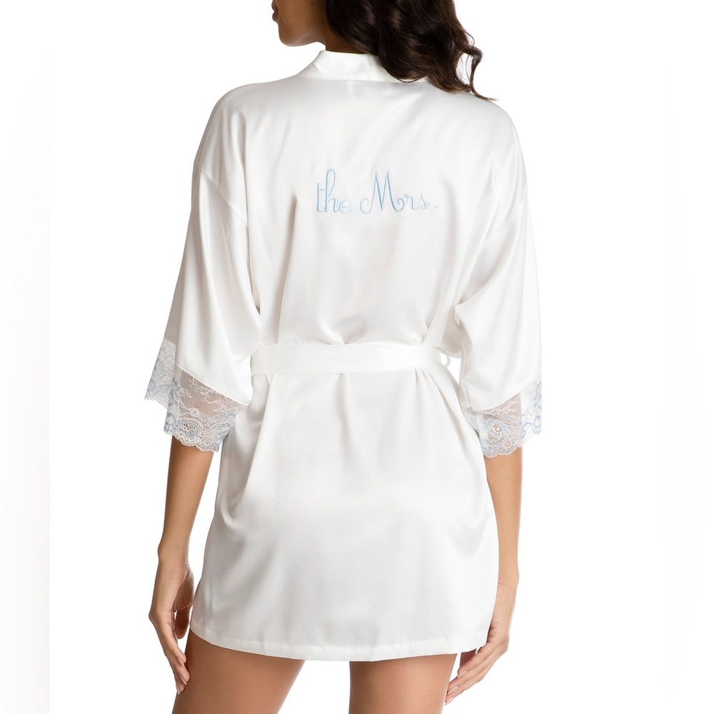 NEW In Bloom By Jonquil The Mrs. Embroidered 3/4 Sleeve Satin Lace Brida…